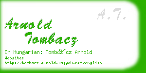 arnold tombacz business card